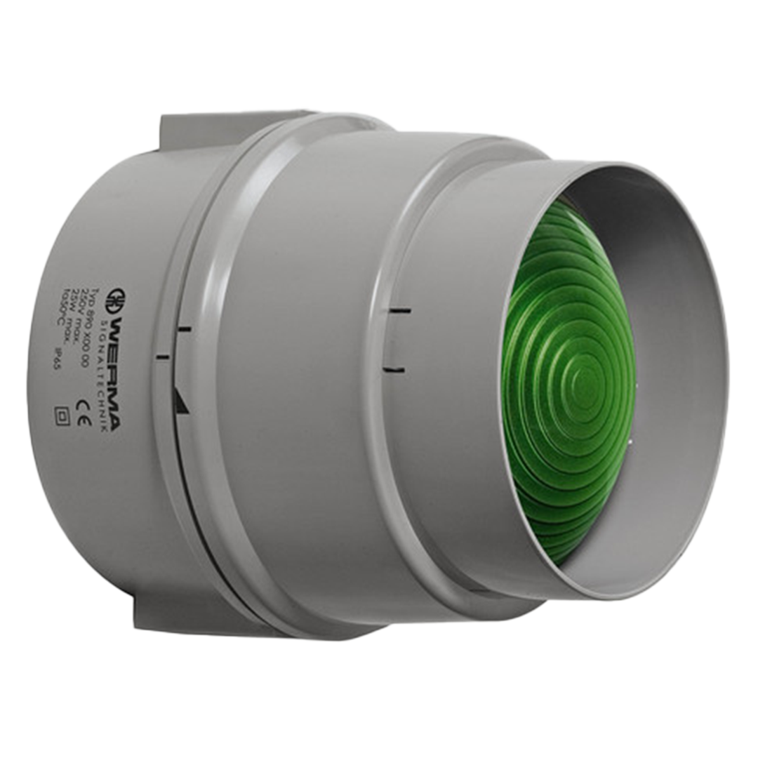 Werma Permanent beacon, green, 12 - 240VAC/DC