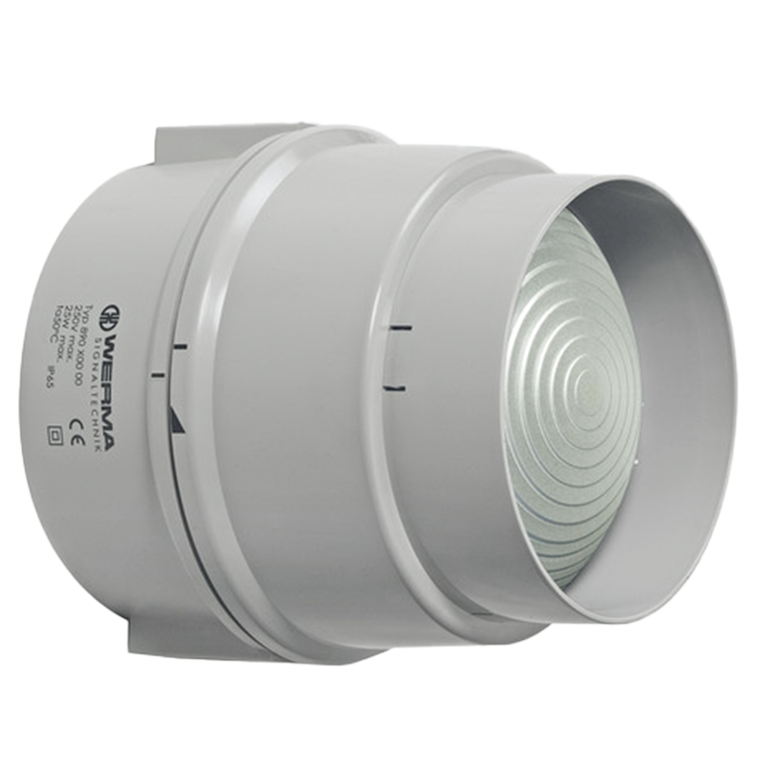 Werma LED Permanent beacon, white light, 12-230VAC/DC