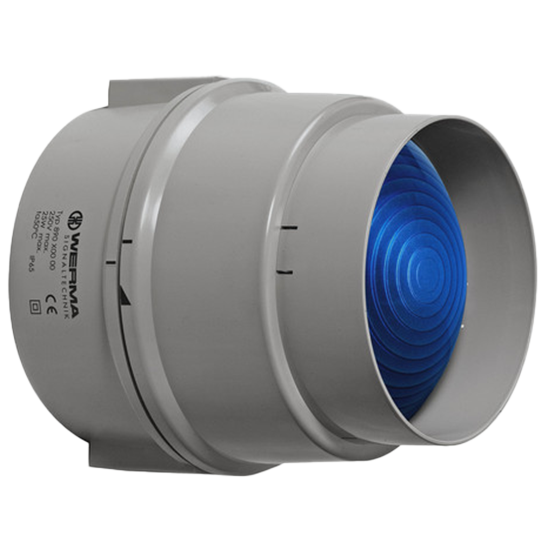 Werma Permanent beacon, blue, 12-230VAC/DC