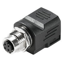 Weidmuller Adapter, straight, RJ45, M12, Cat.5 Weidmuller