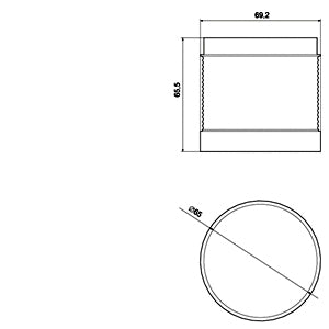 Siemens Continuous light element with integrated LED, red
