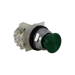 Schneider Mushroom pushbutton, metal, green, Ø 35 Schneider Electric