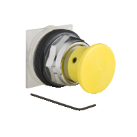 Schneider Mushroom pushbutton, metal, yellow, Ø 35 Schneider Electric