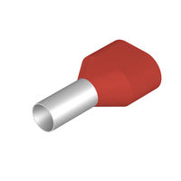 Weidmuller Twin wire-end ferrule, red, 12mm