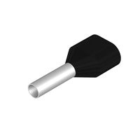 Weidmuller Twin wire-end ferrule, black, 1.5mm²