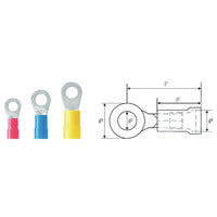 Weidmuller Insulated ring-cable connector, red, 1.5mm² /M4 Weidmuller