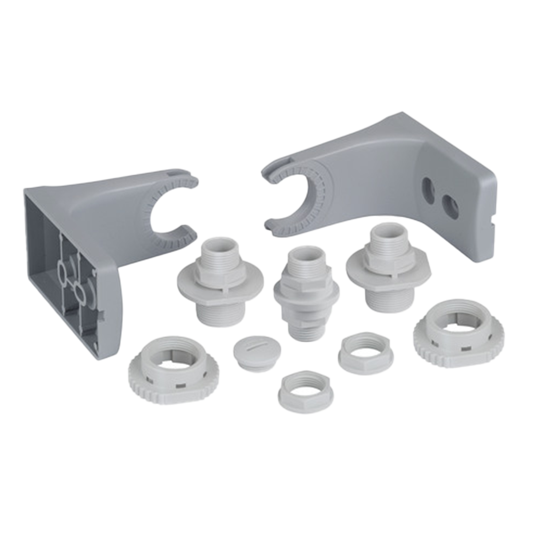 Werma Fixing bow, 2-tier, grey, 35 x 48mm