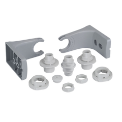 Werma Fixing bow, 2-tier, grey, 35 x 48mm