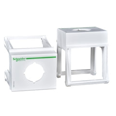 Schneider Mounting base, Din rail, white, Ø 22mm