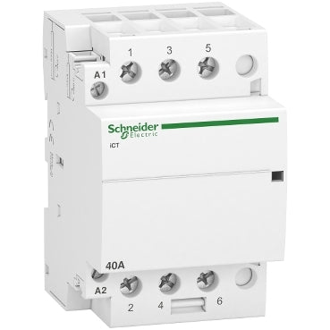 Schneider Contactor, 3-pole, 3NO, 220 - 240VAC, 40A