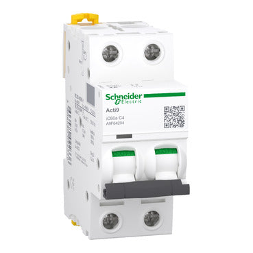 Schneider Mini circuit breaker, C-curve, 2-pole, 4A Schneider Electric