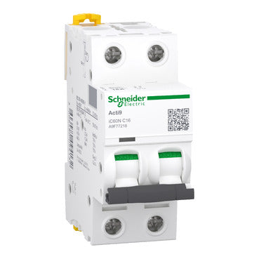 Schneider Mini circuit breaker, C, 2-pole, 10kA, 16A