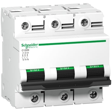 Schneider Mini circuit breaker, C-curve, 3-pole, 125A