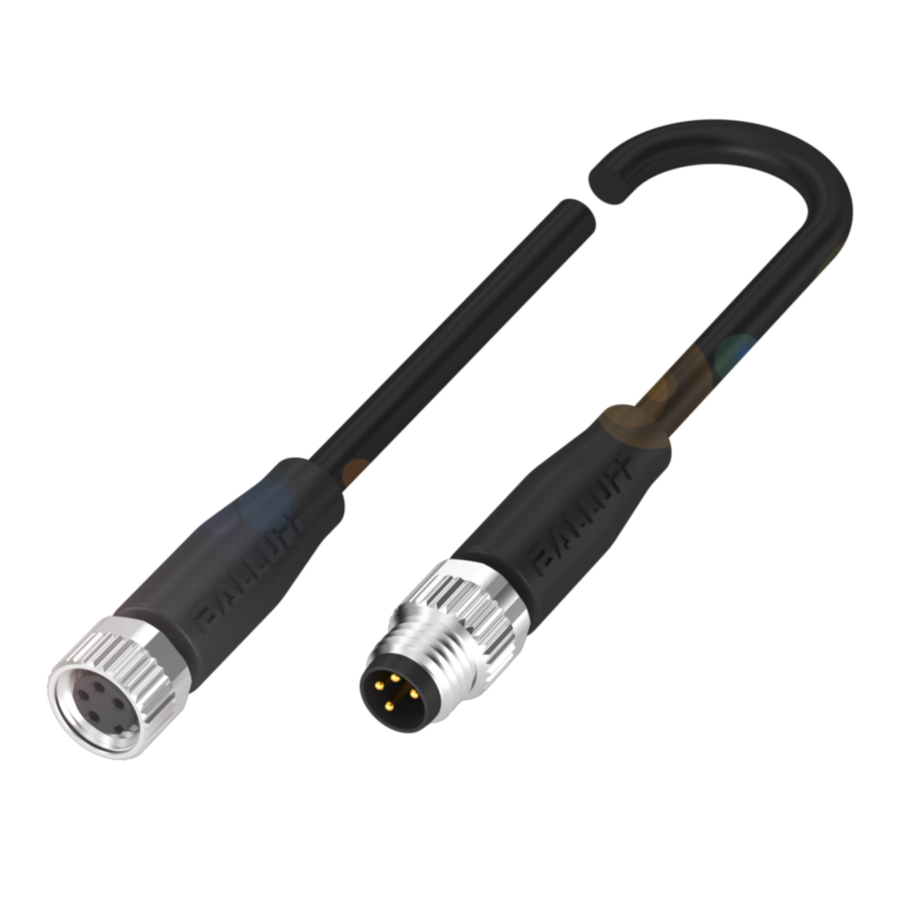 Balluff Cordset, M8 female 0deg A-code 4-pin / M8 male 0deg A-code 4-pin 2m Balluff
