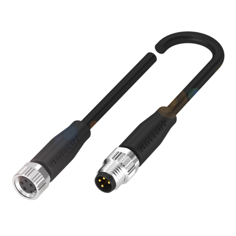 Balluff Cordset, M8 female 0deg A-code 4-pin / M8 male 0deg A-code 4-pin 2m Balluff