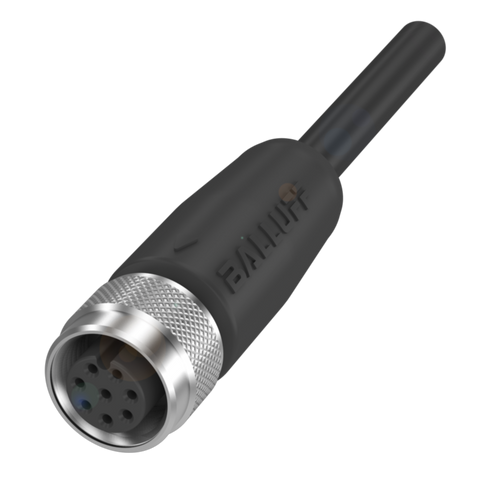 Balluff Cordset, M12 female 0deg A-code, 8-pin, 10m Balluff