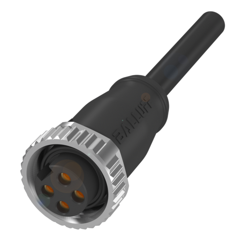 Balluff Cordset, 7/8" female 0Â°, 4-pin, 1.5m