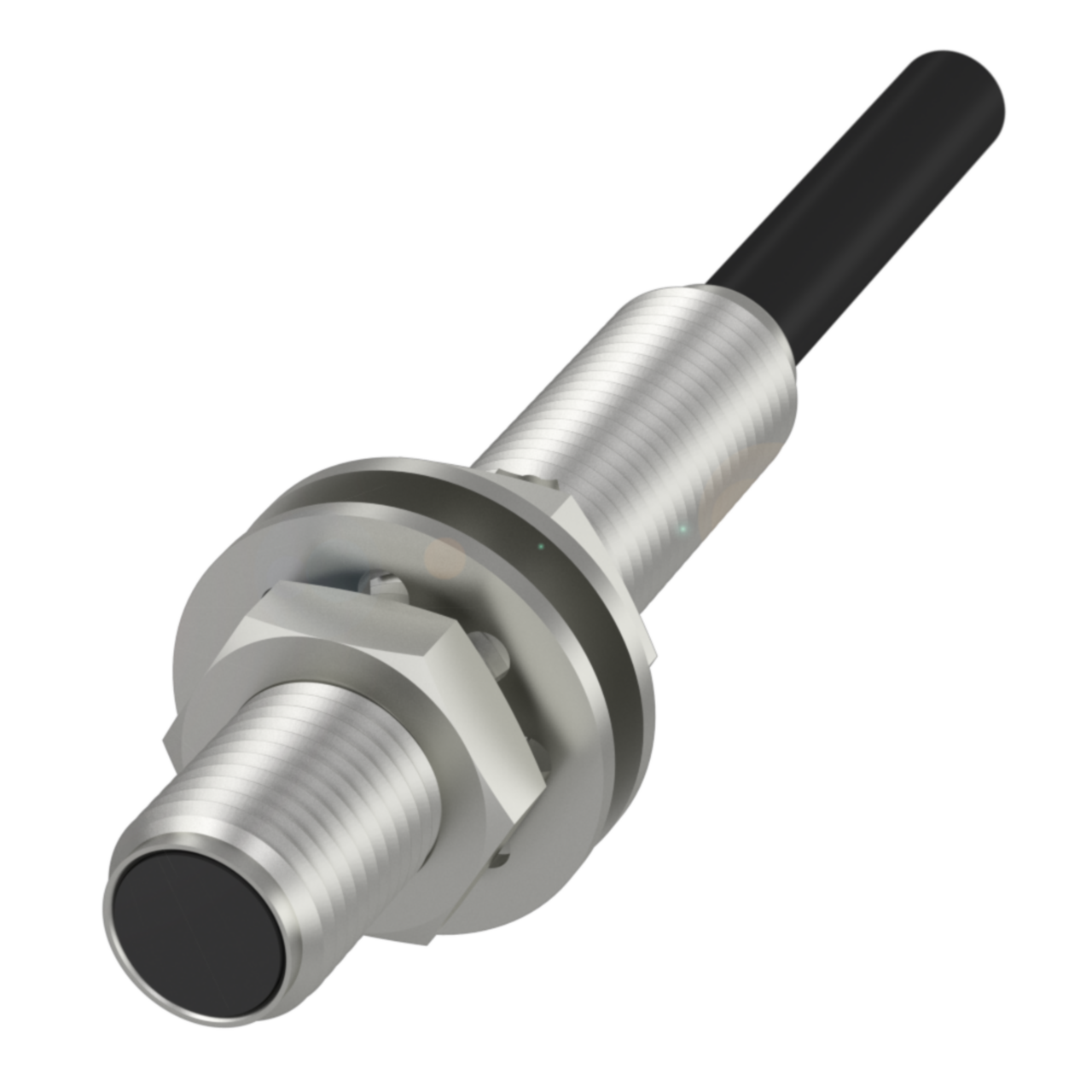 Balluff Inductive standard sensor, PNP, NO, M5, flush, 2m PUR