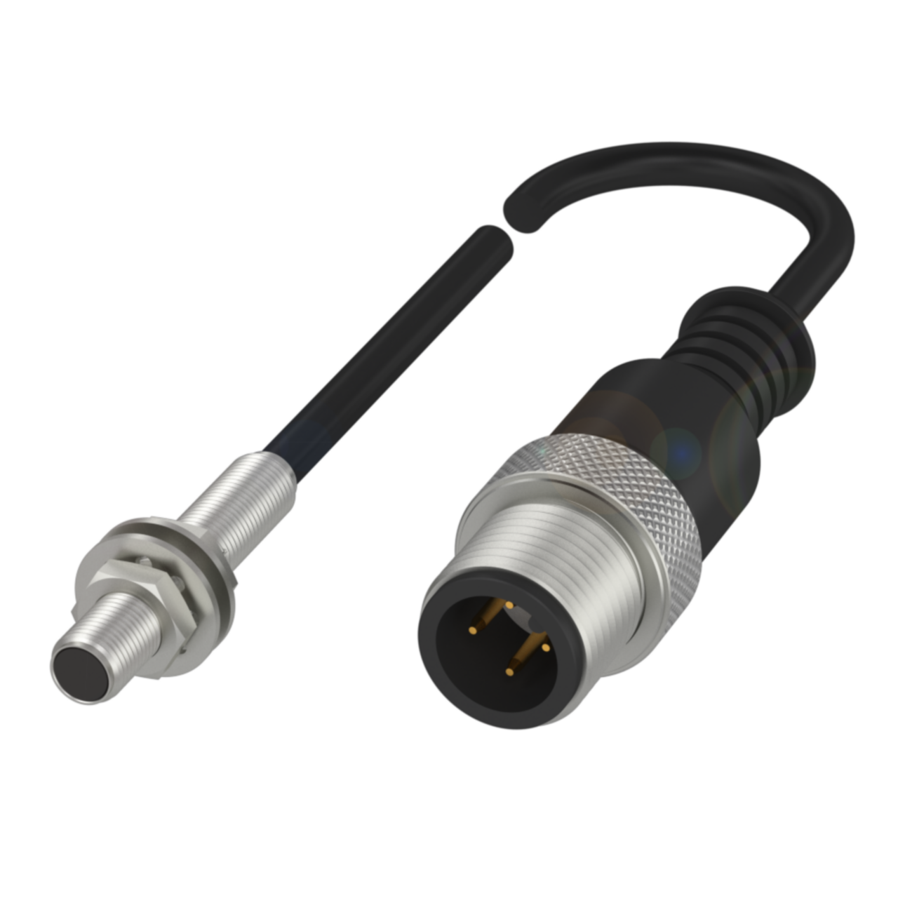 Balluff Inductive standrd sensor, PNP, NO, M5, flush, M12 4-pin