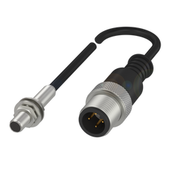 Balluff Inductive standrd sensor, PNP, NO, M5, flush, M12 4-pin