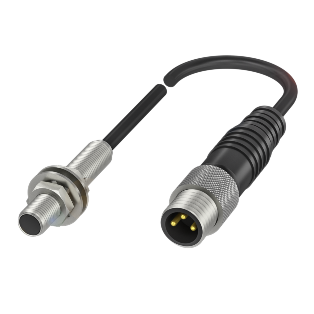 Balluff Inductive standard sensor, PNP, NO, M5, flush, M8 3-pin