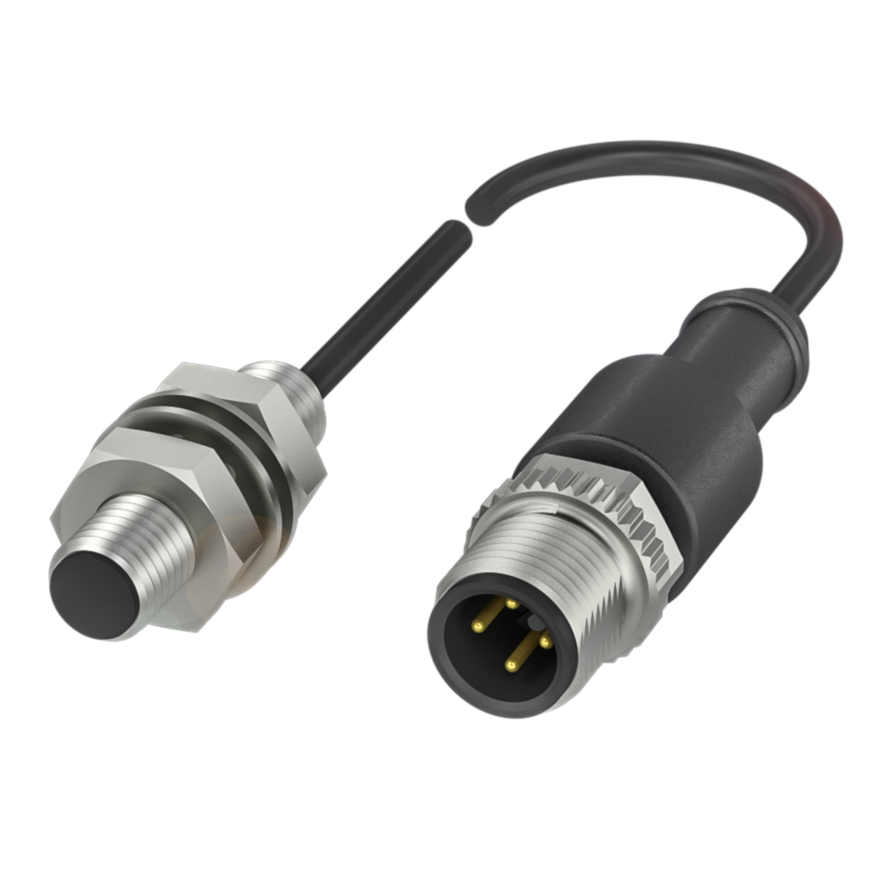 Balluff Inductive standard sensor, PNP, NO, M8, flush, M12 4-pin