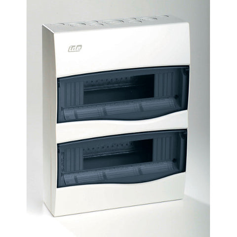 IDE Surface DB, transparent window, 2x12, DIN, 353x264x99mm