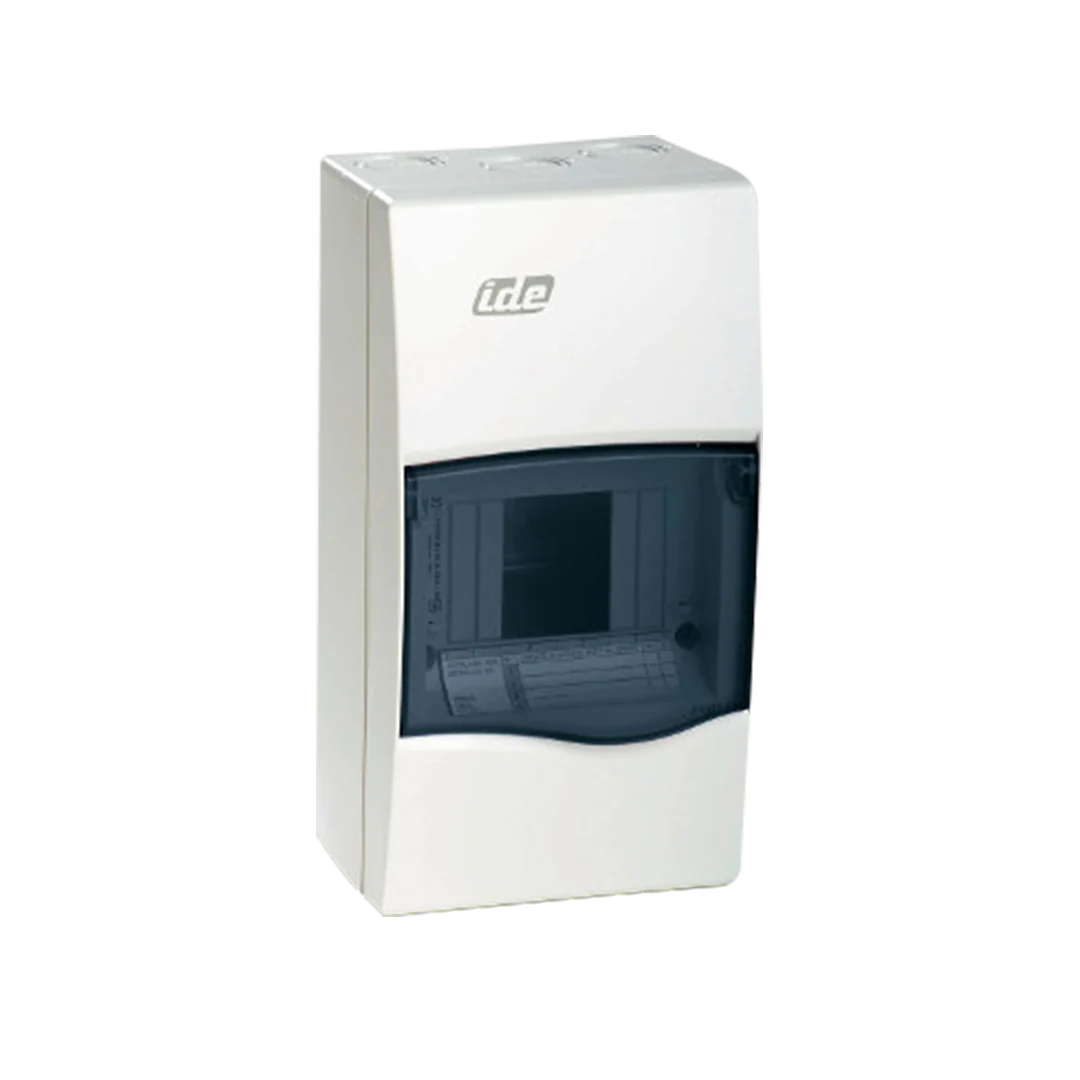 IDE Surface DB, transparent window, 1x4 DIN rail, 228x120x99 IDE