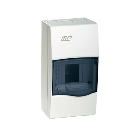 IDE Surface DB, transparent window, 1x4 DIN rail, 228x120x99 IDE