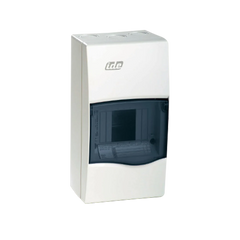 IDE Surface DB, transparent window, 1x4 DIN rail, 228x120x99 IDE