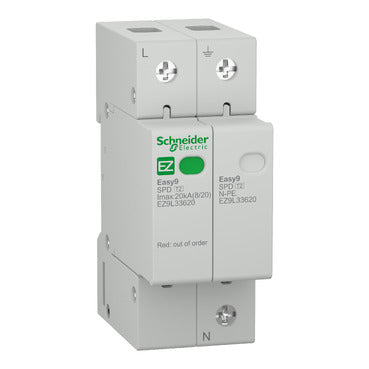Schneider Surge arrester, type 2, 1P+N, 230V, 20000A