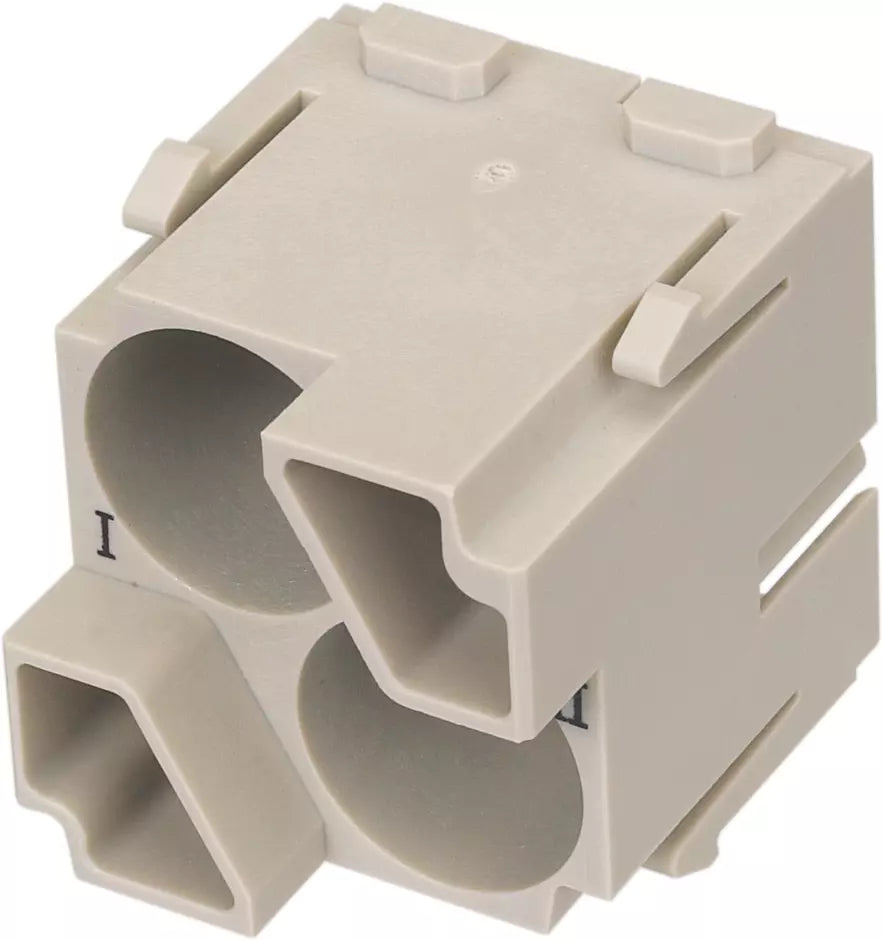 Harting Han-quintax module, male, crimp, p/grey