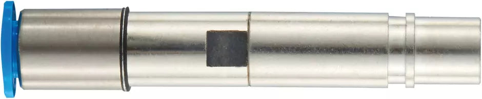 Harting Pneumatic contact with shut-off, straight, female, brass