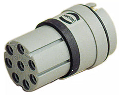 Harting Insert, crimp, female, pebble grey, 7 contacts, 10A