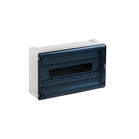 IDE Distribution box, s/mount, 18 way, neutral + earth bars