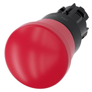 Siemens Emergency stop mushroom p/button, 22 mm, red, 40mm