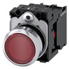 Siemens Pushbutton, illuminated, LED 24VAC/DC, 22mm, red