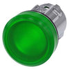 Siemens Indicator light, round, metal, green, 22mm