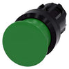 Siemens Mushroom pushbutton, momentary, plastic, green, 30mm
