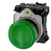 Siemens Indicator light, 22 mm, round, green, screw, LED, 230V
