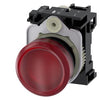 Siemens Indicator light with holder, integrated LED, red, 24V, 22mm
