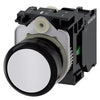 Siemens Pushbutton, plastic, momentary, white, 22mm