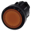 Siemens Momentary pushbutton head, round, amber, 22mm, IP66/67/69