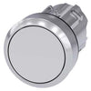Siemens Pushbutton, white, flat momentary contact, 22mm