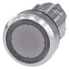 Siemens lluminated pushbutton, round, clear, flat, 22mm
