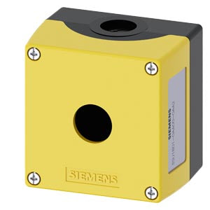 Siemens Enclosure for 22mm command devices, yellow top, 1 hole