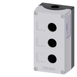 Siemens Enclosure for command devices, grey, 3 holes, 22 mm