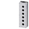Siemens Enclosure for 22mm command devices, grey top, 6 hole