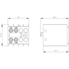 Siemens Auxiliary switch on the front, 1 NO + 1 NC - Dimensioned Drawing