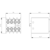 Siemens Auxiliary switch on the front, 4 NO current path - Dimensioned Drawing